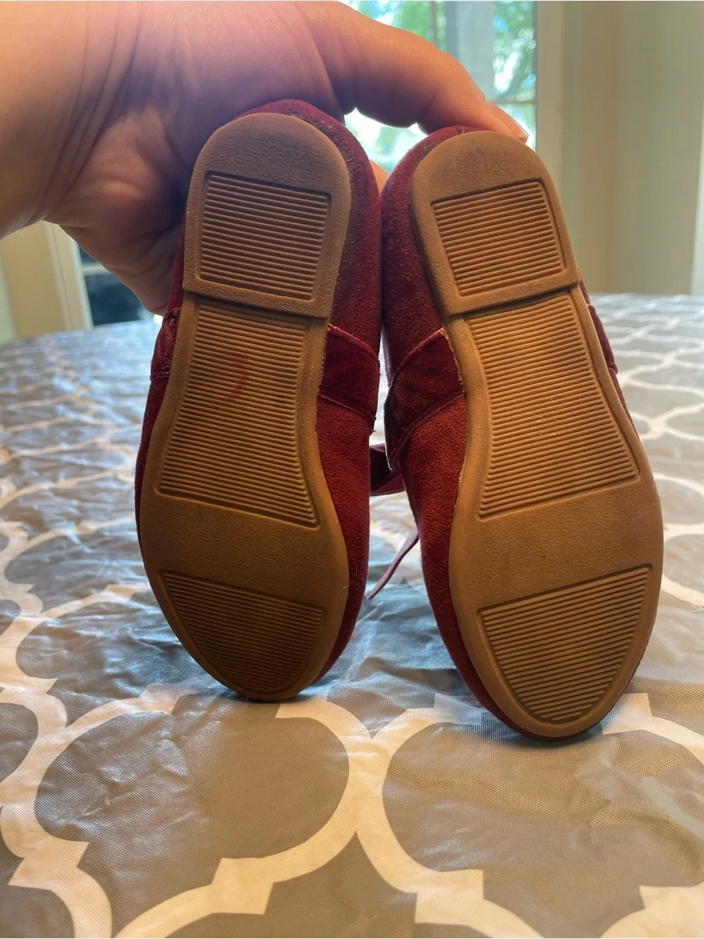 Adorable old navy toddler Velvet Bow Ballet Flats Burgundy size 9 ballerina fun